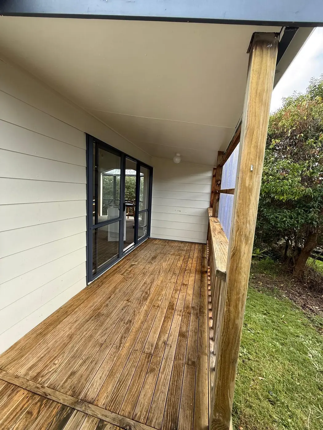 Clean timber deck after washing