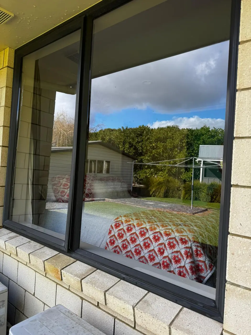 Exterior window after detailed cleaning